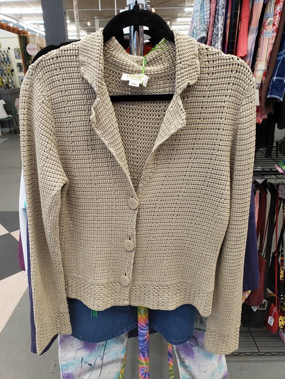 Vintage 1990s Talbots Cardigan Knit Crochet